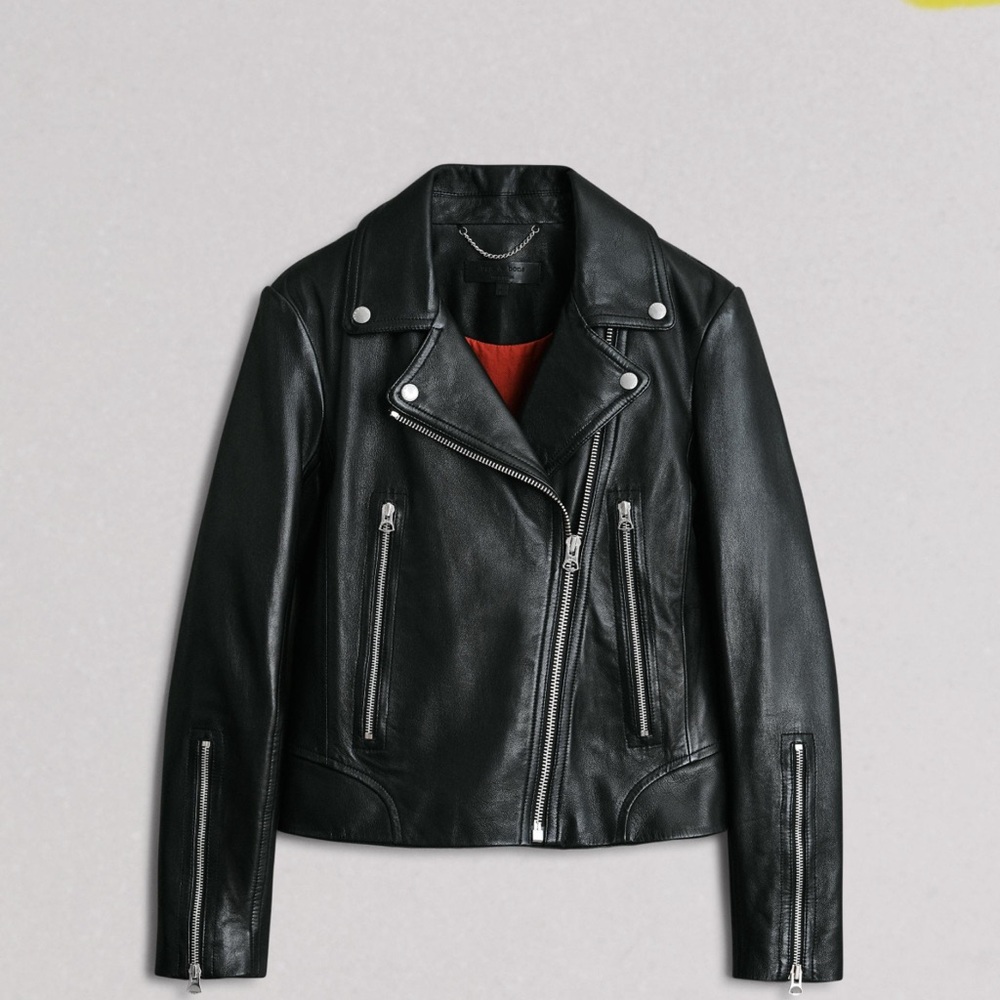 rag & bone Black Leather Moto Jacket